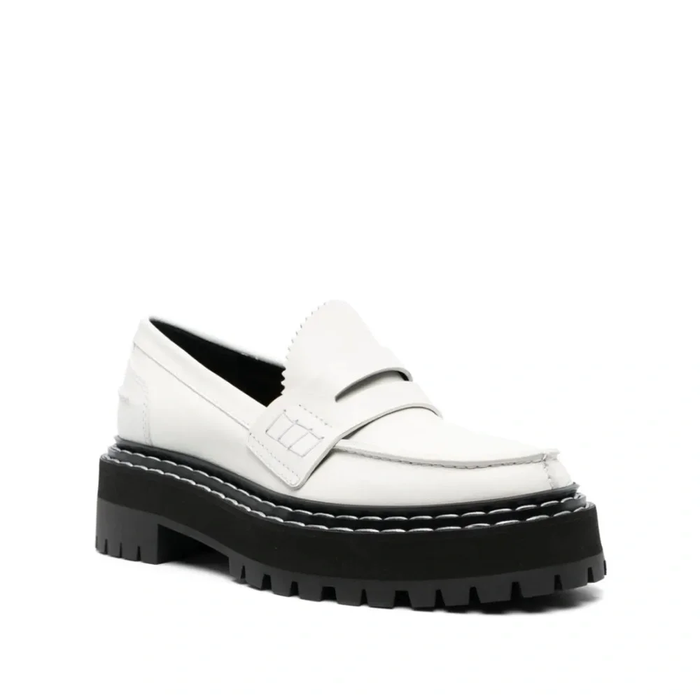 Proenza Schouler White and Black Platform Loafers - Picture 2 of 7